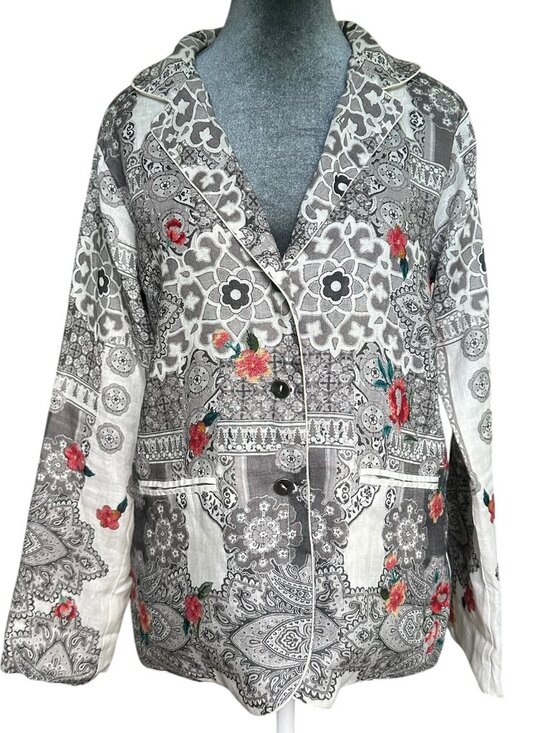 Johnny Was Jackets & Blazers - Johnny Was – Ashton Bandana Worker Jacket Size S